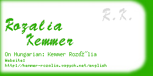 rozalia kemmer business card